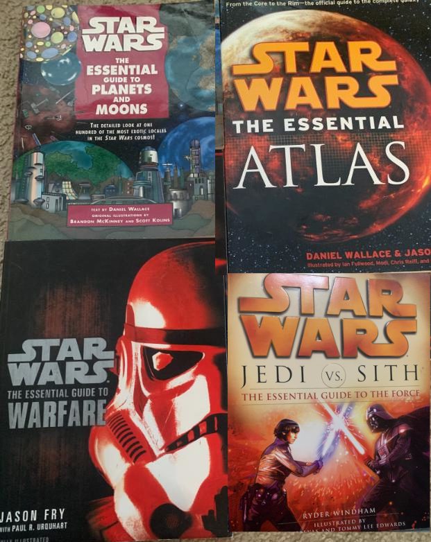 Essential Guide to Planets and Moons, Essential Atlas, Warfare, Jedi VS Sith Essential Guide to hte Force