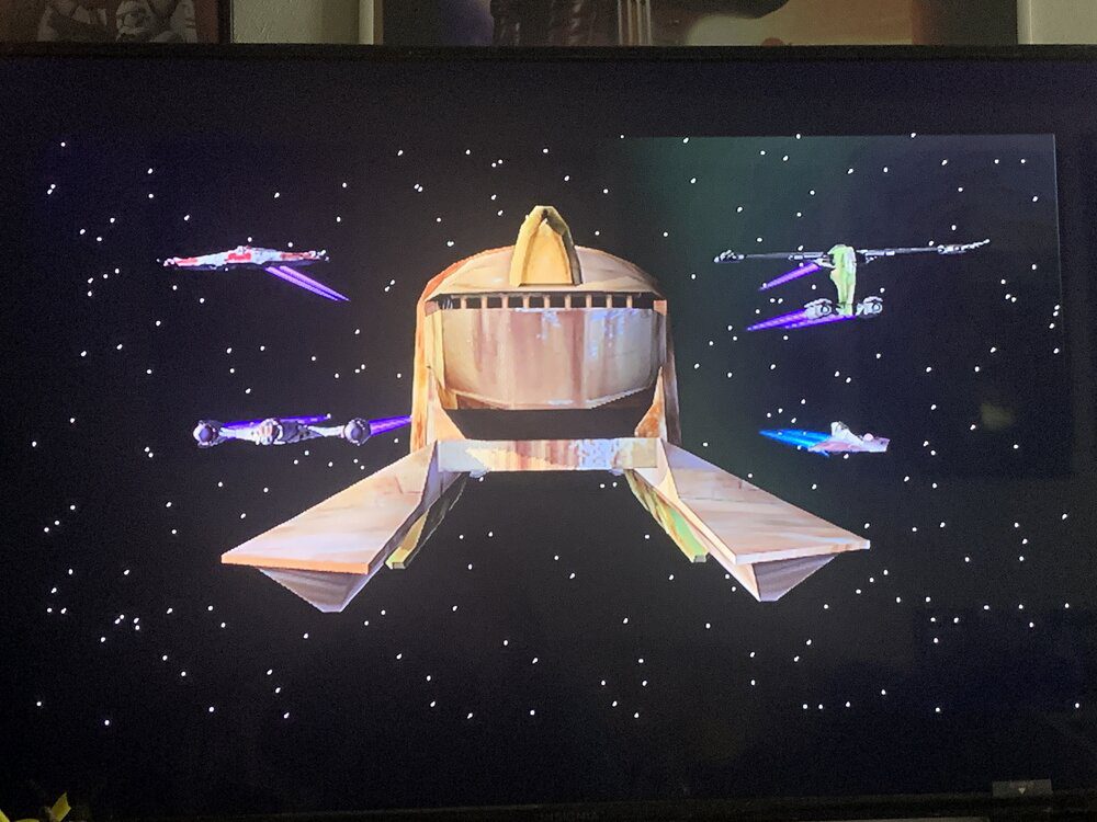 a transport ship and its protective fleet, including Adi's ship.